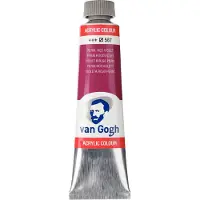 Talens Acrylverf Rood - Acrylpaint - 567 Permanent Roodviolet - Acrylic Verf Paint - Acrylaatverf - Rode Hobbyverf - Watergedragen Verf - Sneldrogende Pigmentrijke Verf - 40ml