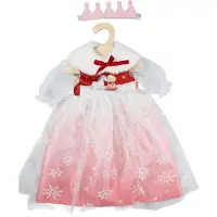 Heless Poppenjurk Winterprinses Lumi met Kroon en Cape - Maat 35-45 cm.