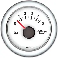 Veratron View Line 10-184ohm Double Scale Engine Oil Pressure Instrument 0-5bar Zilver 52 mm