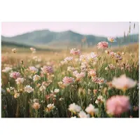 WALLARENA - Behang 250x175 cm - Fotobehang - Vliesbehang - wilde bloemenweide - voor slaapkamer en woonkamer - halfmatte afwerking