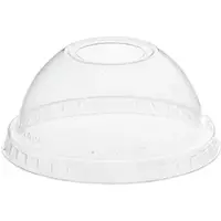 Starpak 50 Deksel Hurricane, PET rond Ø 7,8 cm · 3,8 cm glashelder met gat