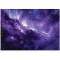 WALLARENA - Behang 250x175 cm - Fotobehang - Vliesbehang - paarse ruimte met sterren - voor kinderkamer - halfmatte afwerking - paars