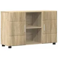 vidaXL Dressoir FLORIN Sonoma Eik 88,5 x 30,5 x 55,5 cm Bewerkt hout