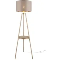 Reality Vloerlamp Colette, crème / amber, Woon-/ Eetkamer, metaal, Modern, vloerlamp