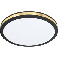 Eglo Pescaito Plafond- en Wandlamp - LED - Ø 28 cm - Zwart|Wit|Goud