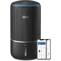 Philips PureProtect 3400 Series - Luchtreiniger en Bevochtiger - CADR 300m3/u - Ruimtes tot 78m2 - 3 Laags HEPA Filtratie - Air+ App - Ultrastil - Nachtlampje - Zwart - AC3421/13