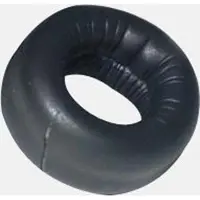 665 Leather - Neopreen Cockring - Zwart 45 mm