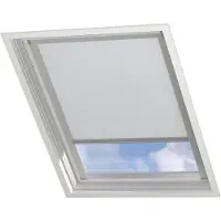 DTCH Dakraam Rolgordijn Verduisterend - Trend - Wit - voor VELUX: UK10