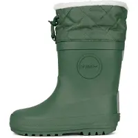Druppies Winterlaarzen Dames - Gevoerde Regenlaarzen - Snowboots - Olijfgroen - Maat 42