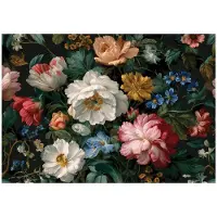 WALLARENA - Behang 250x175 cm - Fotobehang - Vliesbehang - natuurlijke bloemen en bladeren - voor slaapkamer en woonkamer - halfmatte afwerking