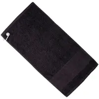 Towel city Bedrukbare Handdoek (Zwart)