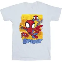 Marvel Heren Spidey En Zijn Verbazingwekkende Vrienden Vliegend T-shirt (Wit)