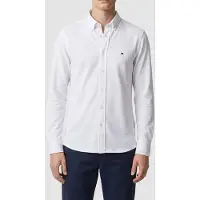 Tommy Hilfiger Knit Pique Shirt White Maat: XXL | Zakelijke Overhemden Outlet | Heren | Wit