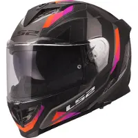 LS2 Helmets FF818 Storm III Sporty, integraalhelm ,Mat Zwart/Donkergrijs/Pink/Oranje ,XXL