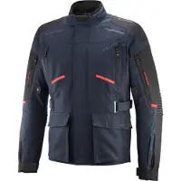 Ixon Midgard Marineblauw Bright Rood Waterdichte Textiele Motorjas Maat 2XL