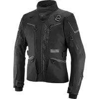 Ixon Odin Long Zwart Waterdichte Textiele Motorjas Maat M