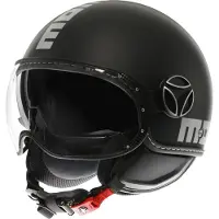 Momo FGTR Evo Jethelm Mat/Zwart/Zilver 59 unisex
