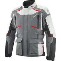 Ixon Midgard Grijs Zwart Rood Waterdichte Textiele Motorjas Maat L