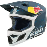 Kini Red Bull MX3 Red Bull 1.0, motorcrosshelm ,Mat Donkerblauw/Wit/Blauw ,XL