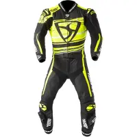 MUGENRACE RC-Max Due Zwart Wit Neon Geel Geperforeerd 2-Delig Motorpak Maat 48