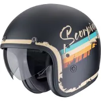 Scorpion Belfast Evo Adonis Zwart Beige Jethelm Maat L
