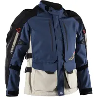 Leatt DriTour Long 5.5 V26, waterdicht textieljack ,Donkerblauw/Lichtgrijs/Zwart ,M