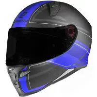Bogotto FF110 Cinder Mat Zwart Blauw Integraalhelm Maat XL