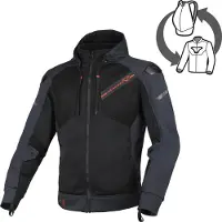 Sonstiges Macna Brero motortextiljas, blauw/zwart/rood, maat S