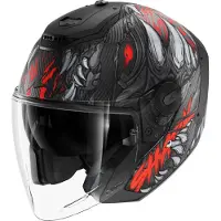 Shark RS Jet Carbon Shaytan Mat Zwart Rood Antraciet KRA Maat S