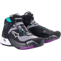 Alpinestars CR-X Women's Drystar Motorschoenen Zwart Grijs Plum Teal Maat US 9.5