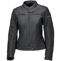 Held Midway Dames Zwart Donkergrijs Leren Motorjas Maat 38