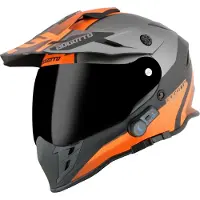 Bogotto H331 BT Tour EVO Zwart Grijs Oranje Bluetooth Enduro Helm Maat L