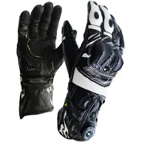 MUGENRACE Cowy Zwart Witte Handschoenen Maat XL