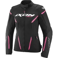 Ixon Striker 2 Lady Zwart Bright Roze Waterdichte Textiele Motorjas Maat L