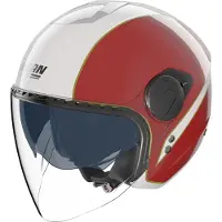 Nolan N20-2 VISOR TRICOLORE Jethelm Wit/Rood/Groen XS unisex