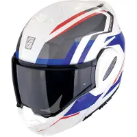 Scorpion EXO Tech Evo Furio helm, wit/rood/blauw, maat L (58/59)