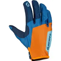 SCOTT 350 Race Evo Blauw/Oranje Motorcross Handschoenen
