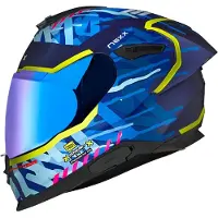 NEXX Y.100R Urbangram Indigo Blauw Mat Integraalhelm Maat XS