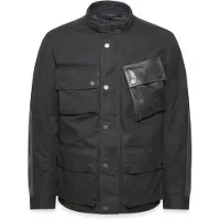 Belstaff Trackmaster Zwarte Waterdichte Gewaxte Jas Maat 3XL