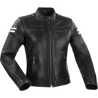 Segura Funky damesmotorfietslerenjas, zwart, maat 46