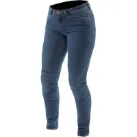 Dainese 5-Pocket Slim Plus Dames Blauw Motorjeans Maat 32
