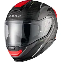 NEXX X.TR Carbon Rush, integraalhelm ,Mat Zwart/Rood/Donkergrijs ,XS