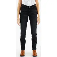 Rokker Rokkertech Mid Straight Dames Zwart Motorjeans Maat L32/W36