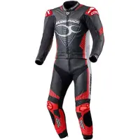 MUGENRACE Impegnato Zwart Wit Rood Geperforeerd 2-Delig Motorpak Maat 48