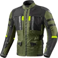 Berik Absolute Zero RX waterdichte motorfietstextiljas, zwart/olijf, maat 58