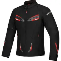 Ixon Caliber Zwart Wit Rood Waterdichte Textiele Motorjas Maat XL