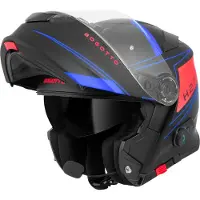 Bogotto H271 Taog Bluetooth Helm Zwart Rood Blauw Maat XL