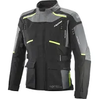 Ixon Midgard Zwart Grijs Bright Geel Waterdichte Textiele Motorjas Maat S