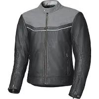 Held Heyden Zwart Grijs Leren Motorjas Maat 48