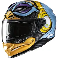 HJC F71 Monkey DJ MC23 Integraalhelm Mat/Wit/Zwart/Blauw/Goud XL, unisex